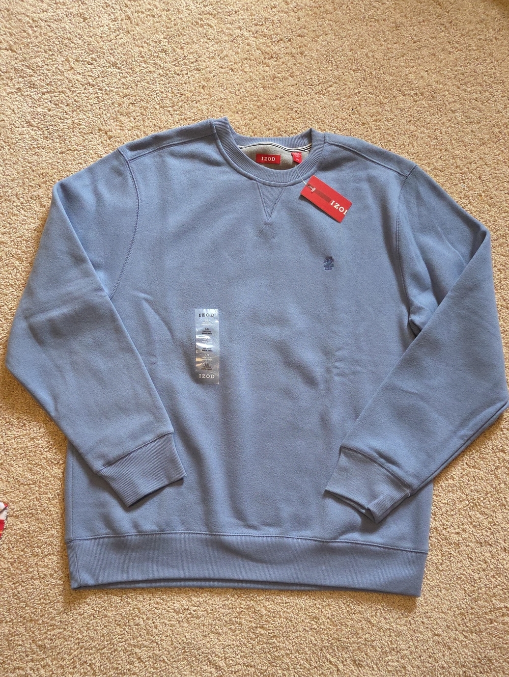 Izod Men's Crewneck Sweatshirt in Dusty Blue